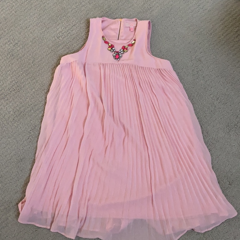 Ted Baker London pink pleat dress 3/8 - Picture 2 of 7